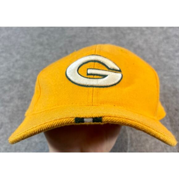 VINTAGE Nike Green Bay Packers NFL Hat Cap Mens Fitted Size 7 Yellow Sports Y2K - Picture 1 of 6